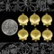 Raw Brass Medium Sized Sea Shell Two Ring Connectors - Set of Six - B-2C82